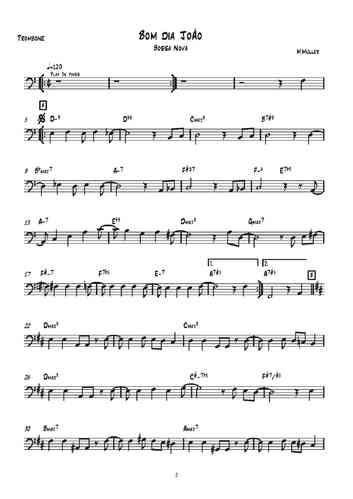 Bom Dia Joao - trombone (musique / audio / play-along)